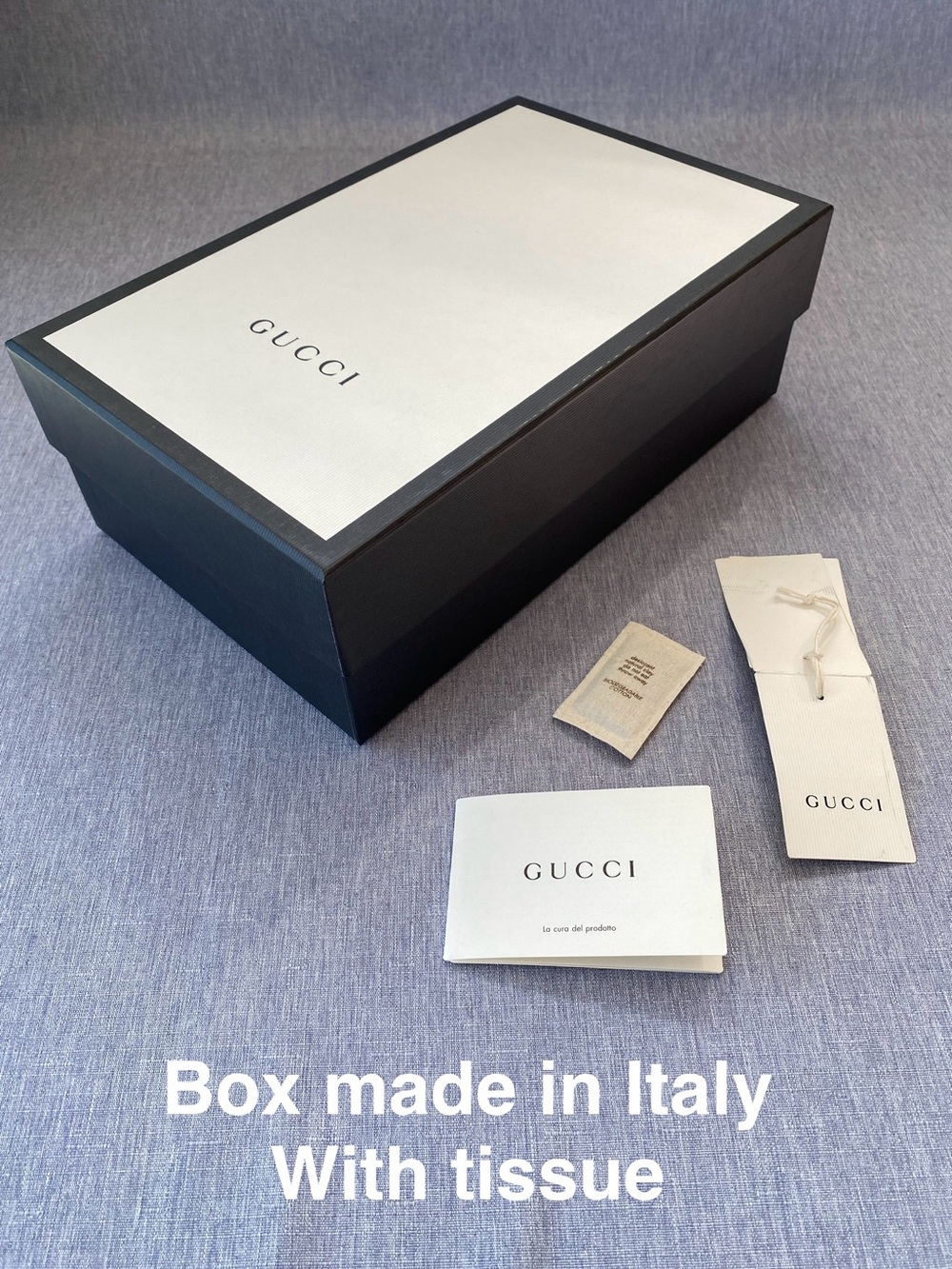🇮🇹 Authentic GUCCI | Empty Gift Box + Tissue + Booklets Display Storage Décor